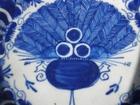 Dutch Delft Plate - De Claauw Peacock Pattern