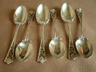 English Silver Golfing Spoons Set Of 6