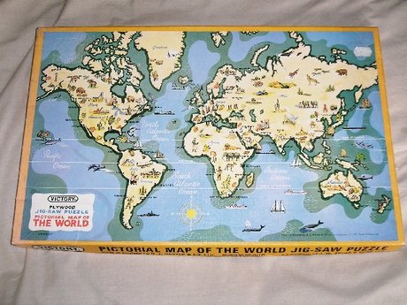 VICTORY  PICTORIAL MAP OF THE WORLD