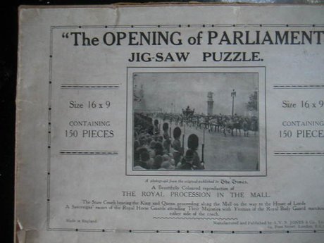 THE OPENING OF PARLIAMENT Jigsaw puzzle A.V.N.Jones London