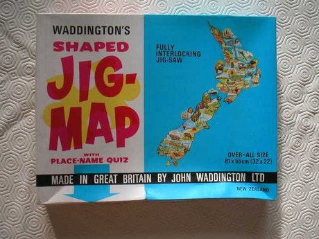NEW ZEALAND JIG-MAP  Waddington