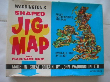 BRITISH ISLES Vintage JIGMAP WADDINGTON 