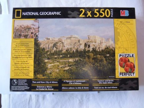 ATHENS;THEN & NOW. NATIONAL GEOGRAPHIC 2X550 PUZZLE