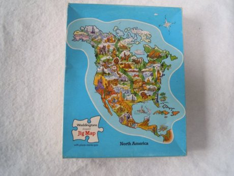 JIG MAP OF NORTH AMERICA