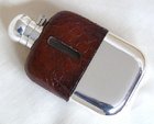 Leather & Silver Spirit Flask