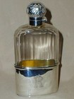 Silver & Glass Spirit Flask