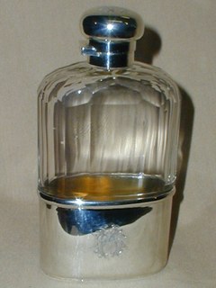 Glass & Silver Spirit Flask