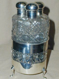 Cut Glass Perfume Caddy