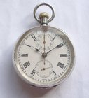 Kendal & Dent silver chronograph pocket watch.
