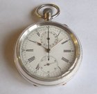 The Ascot. Victorian silver chronograph pocket watch.