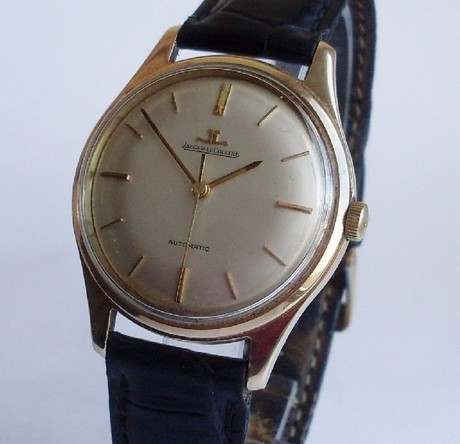 Jaeger LeCoultre men's gold automatic wristwatch.