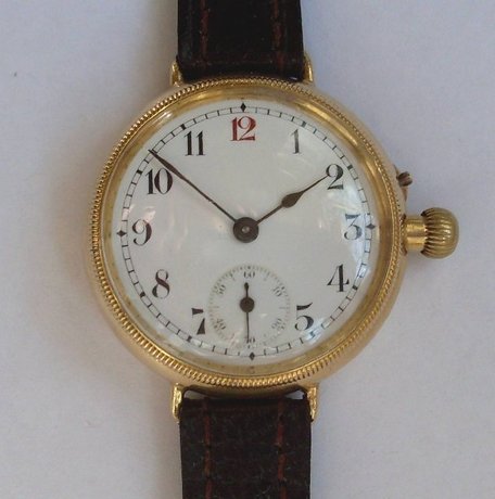 Men's 18 ct gold Borgel cased wristwatch