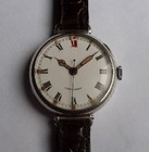 Longines pilot's style men's silver wristwatch