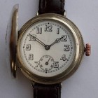 WW1 General Joffre hunter cased men's French patriotic wristwatch.