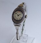 WW1 ladies silver & enamel wristwatch.