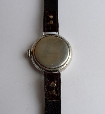 WW1 men's silver hunting cased wristwatch