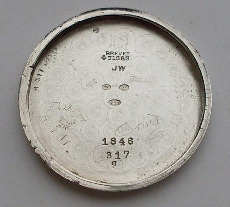 WW1 half hunter men's silver wristwatch