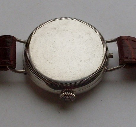 WW1 hunting cased men's silver wristwatch