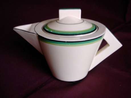 A Clarice Cliff conical teapot