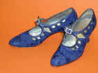 Blue Silk Shoes