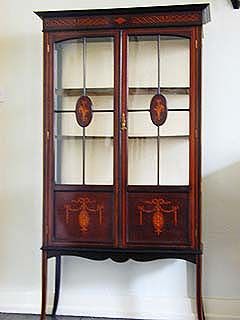 Edwardian Inlaid Display Cabinet