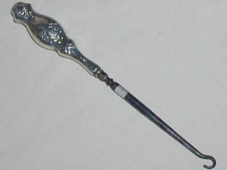 Sterling Silver Button Hook