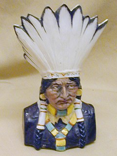 Indian Chief Spill Vase