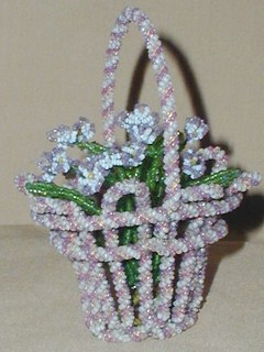 Beadwork Flower Basket