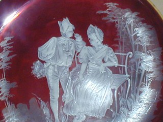 Cranberry Glass Charger