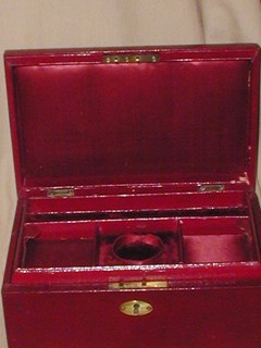 Red Leather Jewelry Box