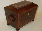Rosewood Parquetry Tea Caddy