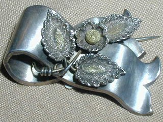 Silver Victorian Brooch