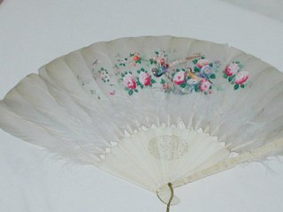 Hand Painted Feather Fan
