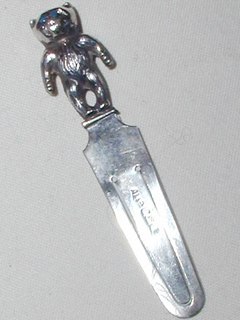 Silver Teddy Bear Bookmark