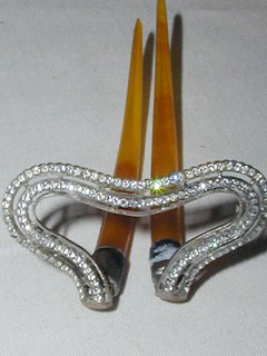 Silver Paste Hair Comb