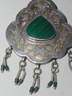Kazakh Silver Gilt Pendant