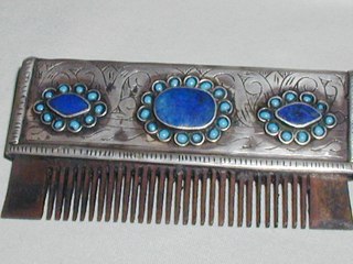 Turquoise & Silver Hair Comb
