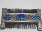 Silver & Lapis Dowry Hair Comb