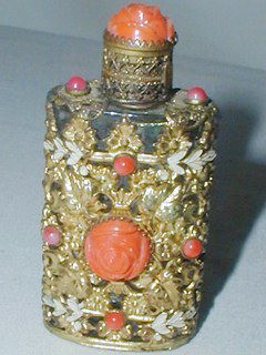 Jewelled Czech Perfume Purse Bottle