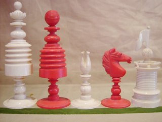 English Bone Chess Set