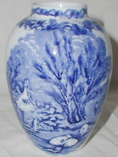 Booths Blue & White Vase