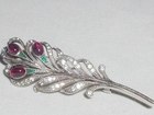 Silver Feather Brooch