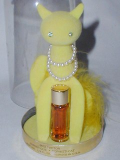 Yellow Cat Perfume Bottle