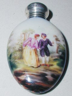 Edwardian Painted Perfume Bottle
