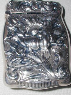 Art Nouveau Silver Vesta