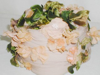 Peach Silk Flower Hat