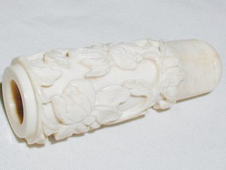 Carved Ivory Cheroot Holder