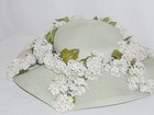 Green Straw Flower Hat