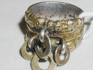 Silver Gilt Norwegian Folk Ring