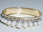 Victorian Gold Pearl & Diamond Bracelet